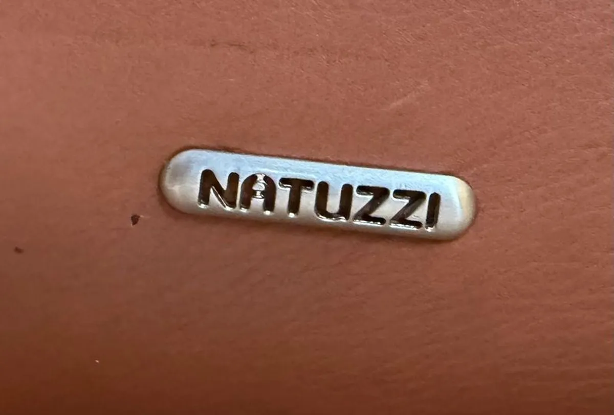 Natuzzi Tan Leather Armchair - Image 2