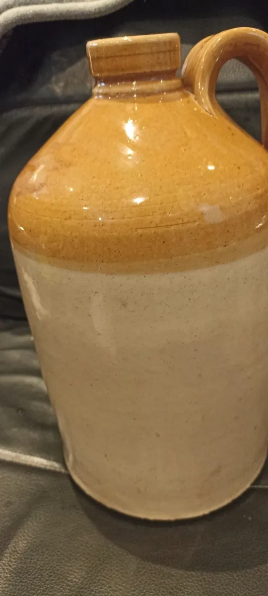 Old Salt Glaze Pottery Flagon - Image 4