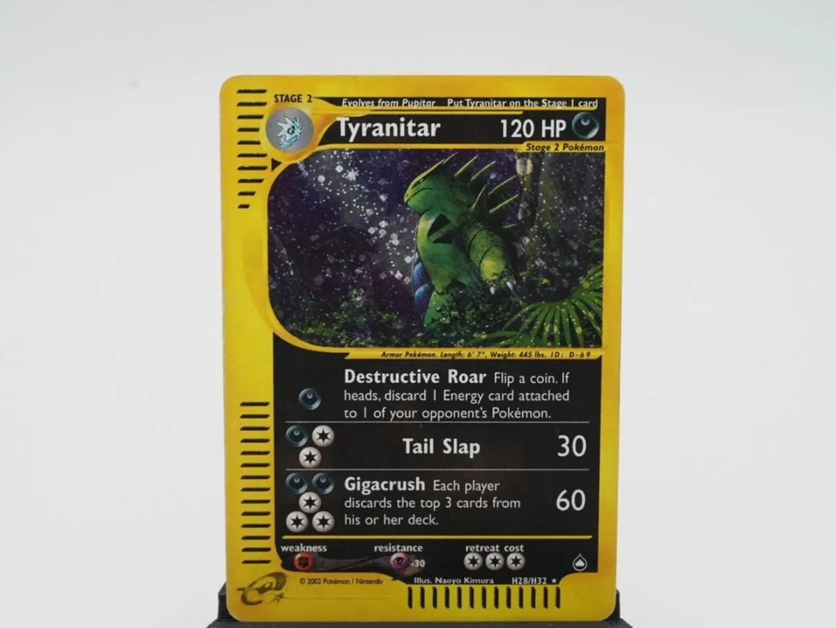 Tyranitar #H28 Aquapolis Holo Rare Pokemon - Image 1