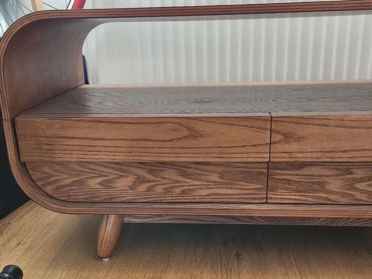 TV Stand Mid Century Walnut - Image 3