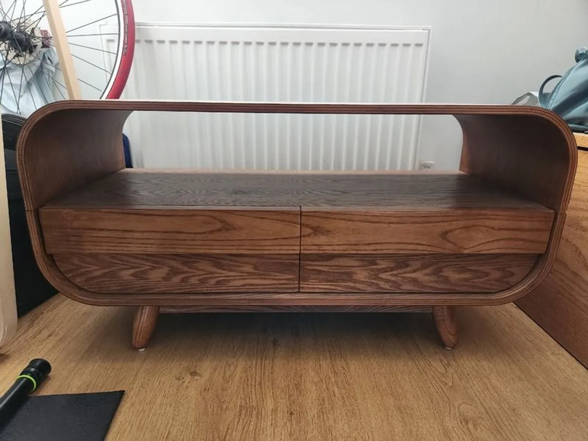 TV Stand Mid Century Walnut - Image 1