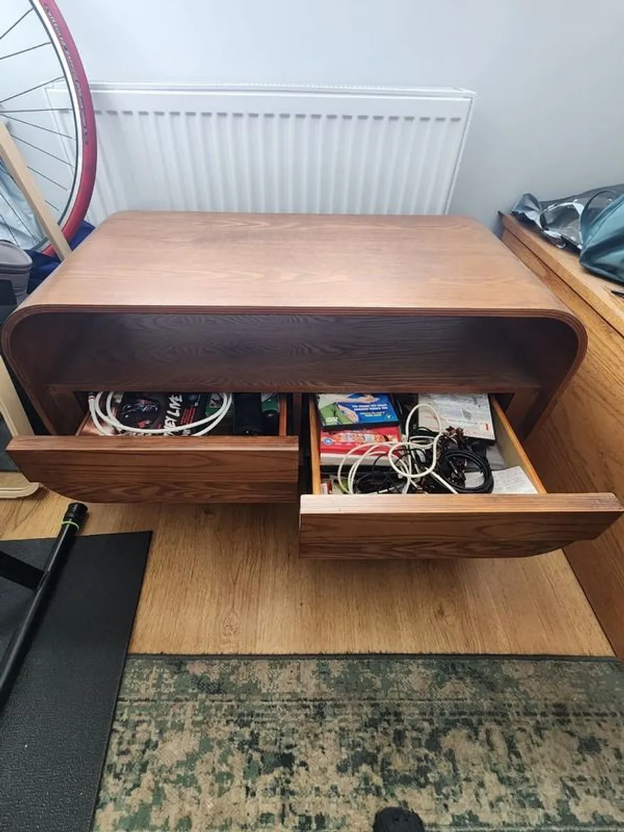 TV Stand Mid Century Walnut - Image 2