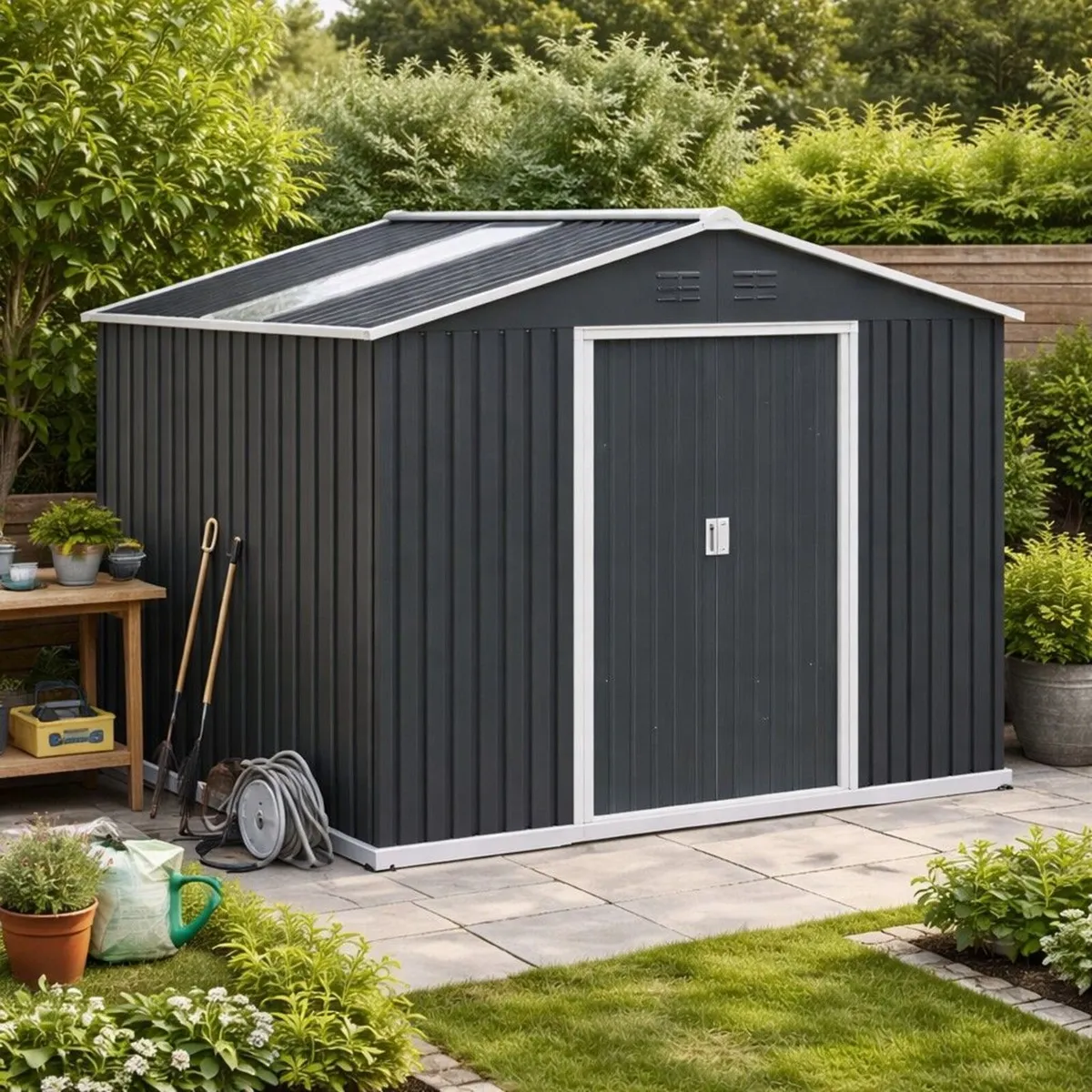 Metal Shed Skylight & Floor Frame 9.1 X 6.4 ft - Image 1