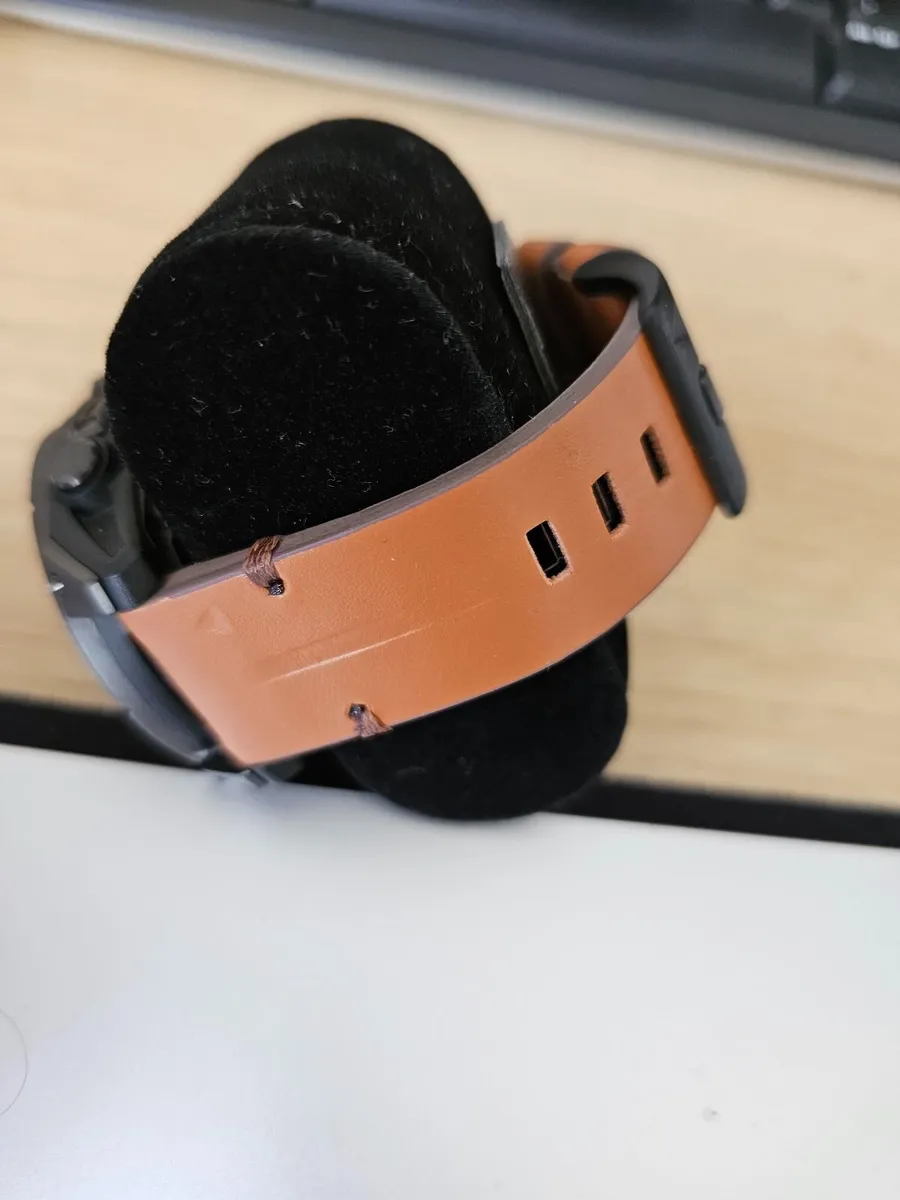 Garmin Fenix Brown Leather watch strap - Image 2