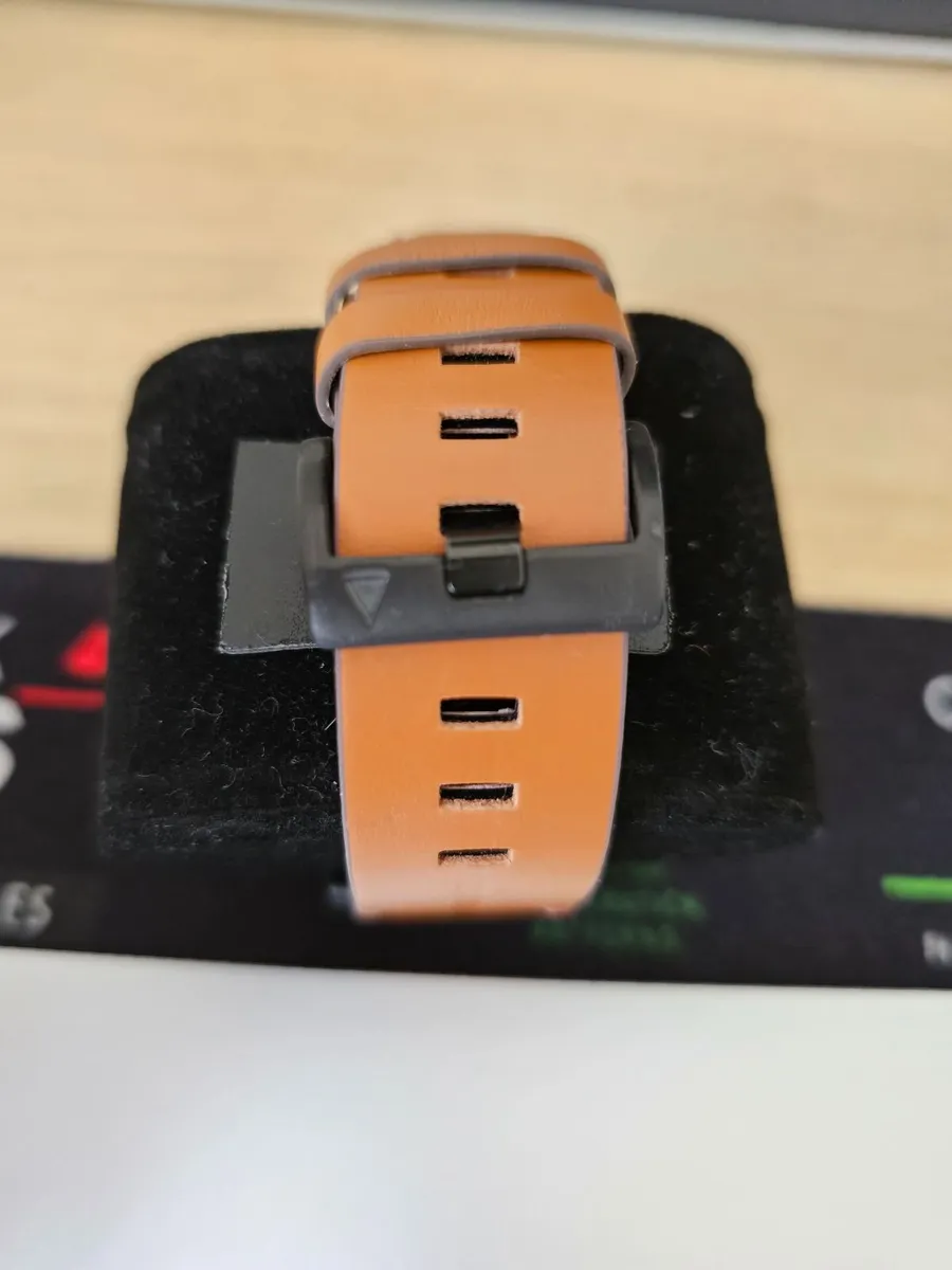 Garmin Fenix Brown Leather watch strap - Image 3
