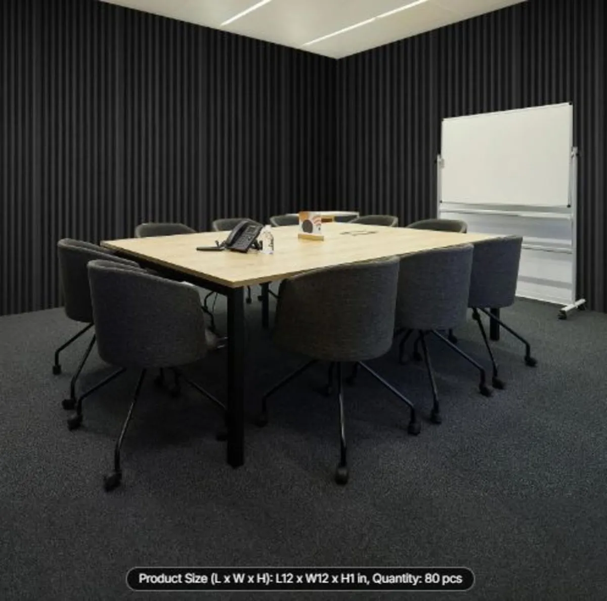 Acoustic Foam Panels, 80 Pack 12 x 12 x 1 inches, - Image 4