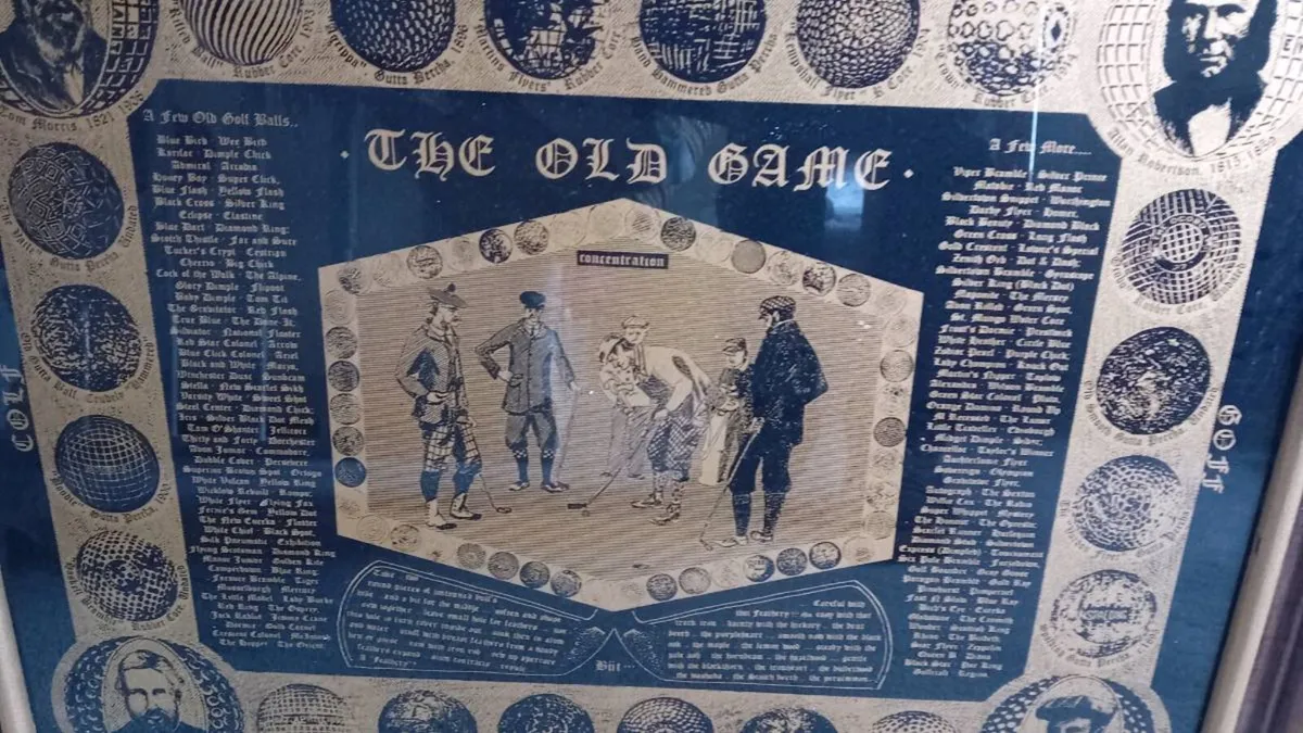 Reverse painted glass golfing picture - Image 2