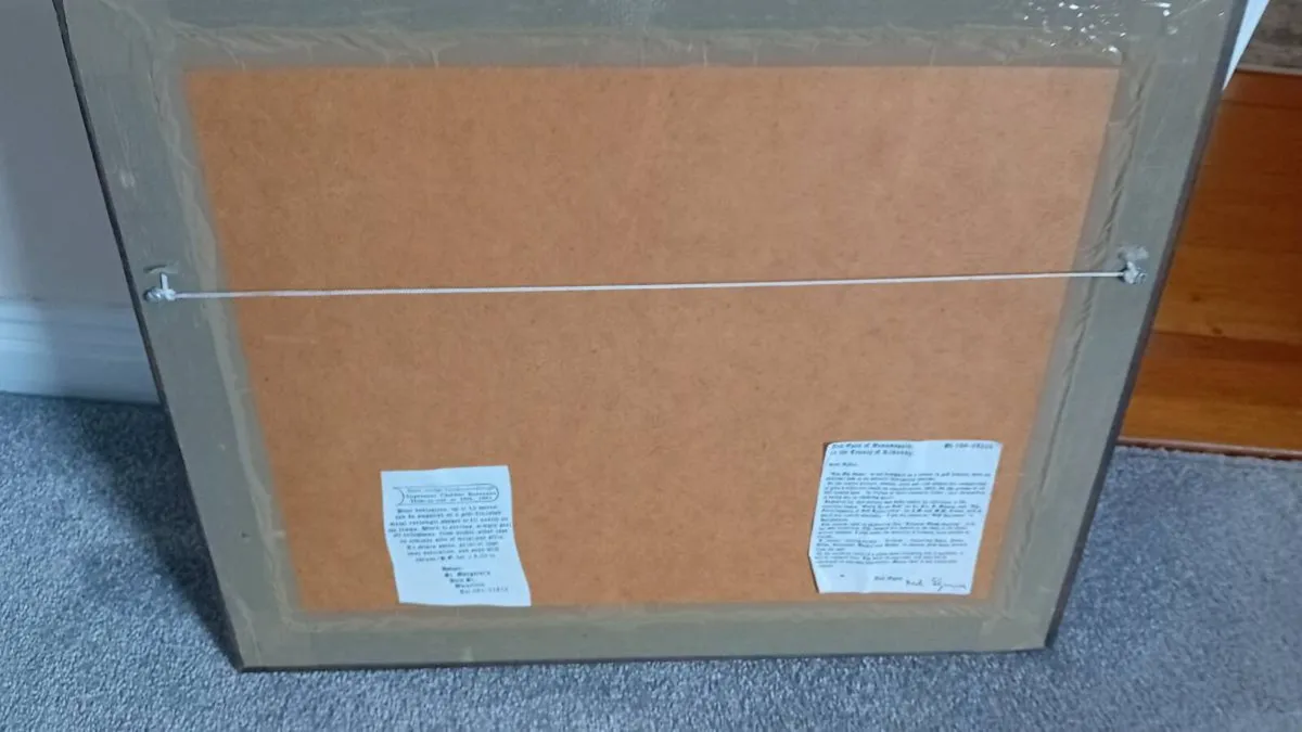 Reverse painted glass golfing picture - Image 3