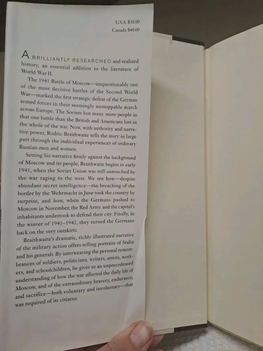 1st ed Moscow 1941 Rodric Braithwaite - Image 3