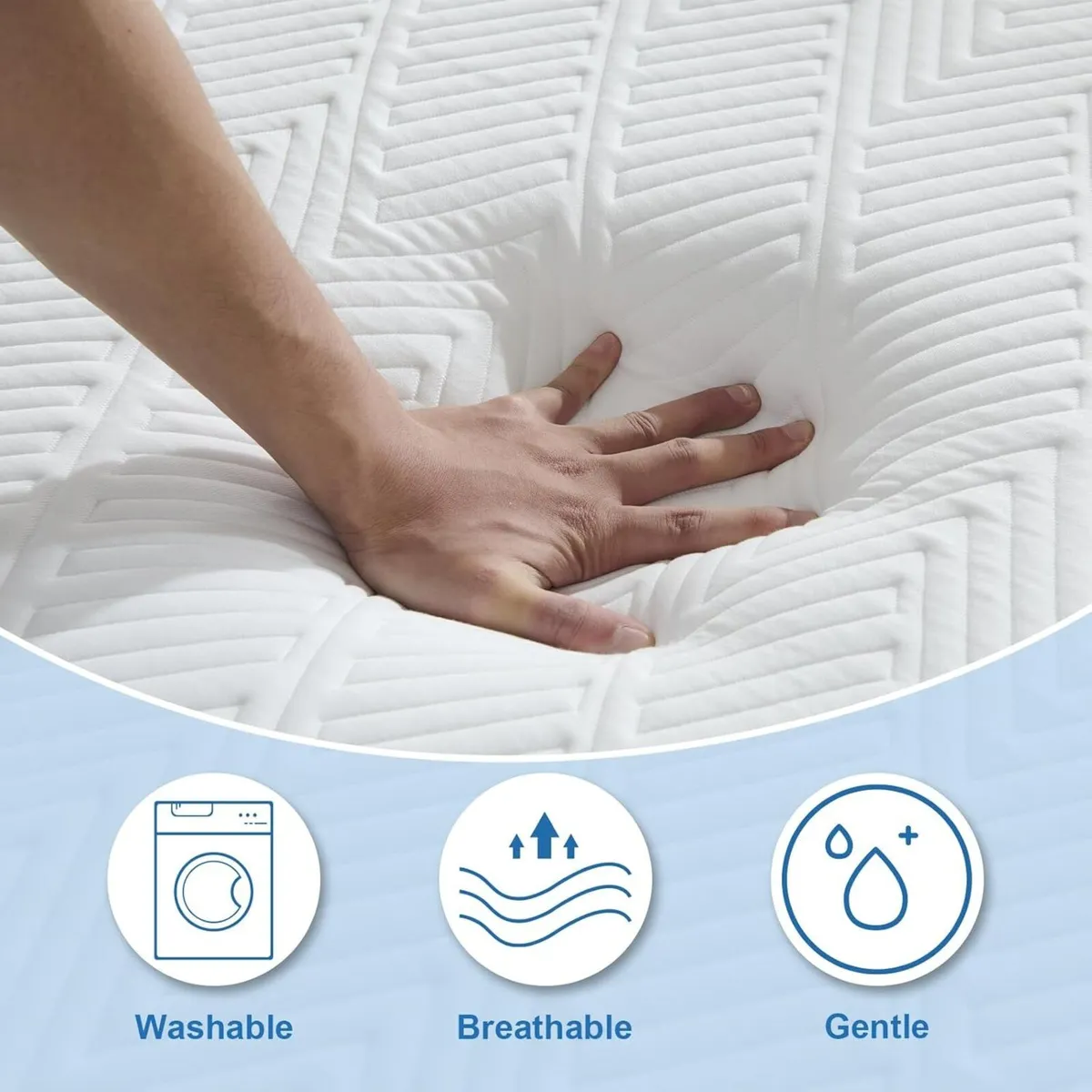 25CM Double Mattress Gel Memory Foam Pressure - Image 3