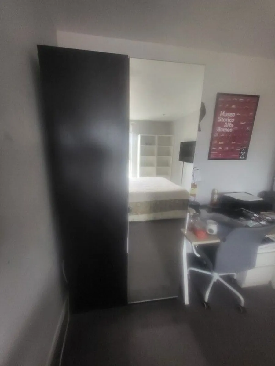 Black ikea wardrobe - Image 1