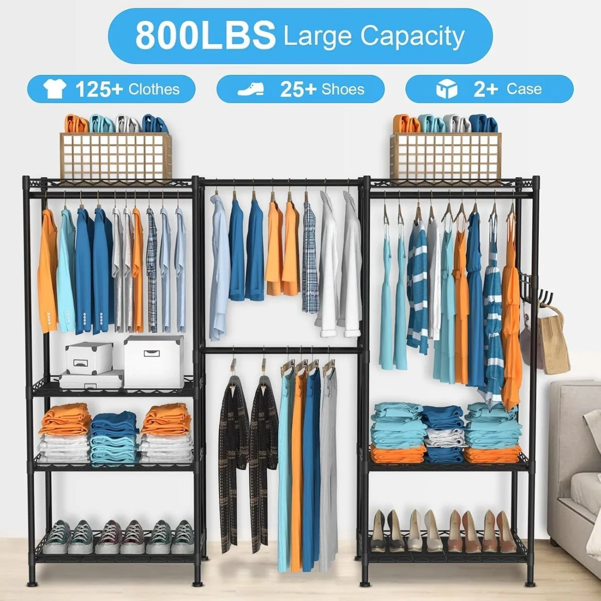 Clothes Rack for Hanging Adjustable Heavy Duty - Image 4