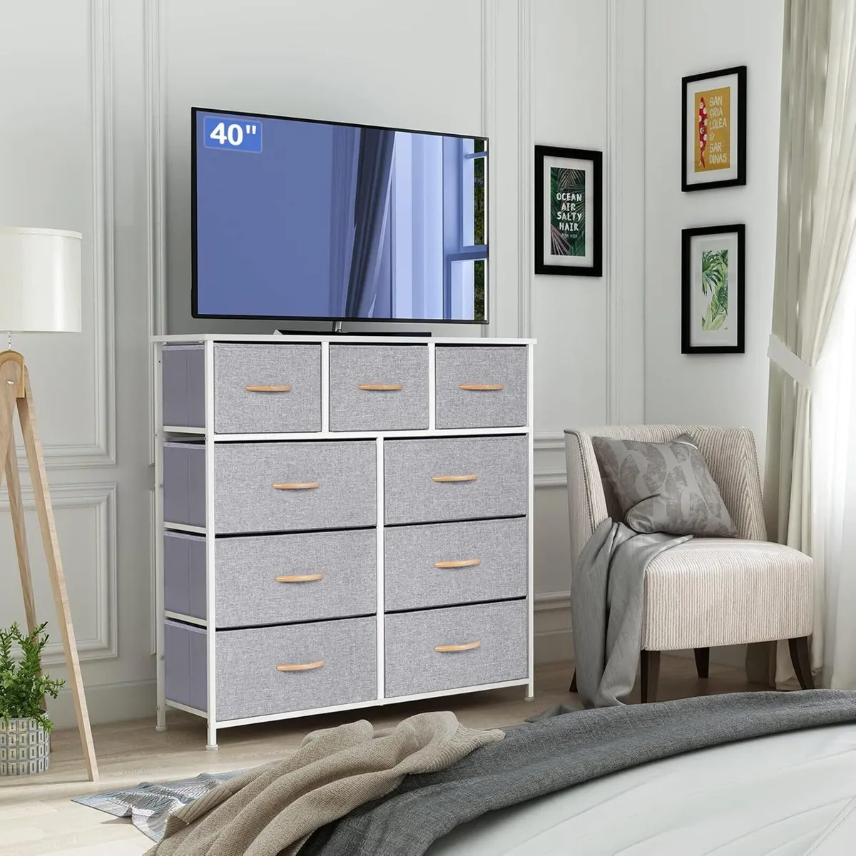 Chest of Drawer Bedroom 9 Drawers Dresser with - Image 4