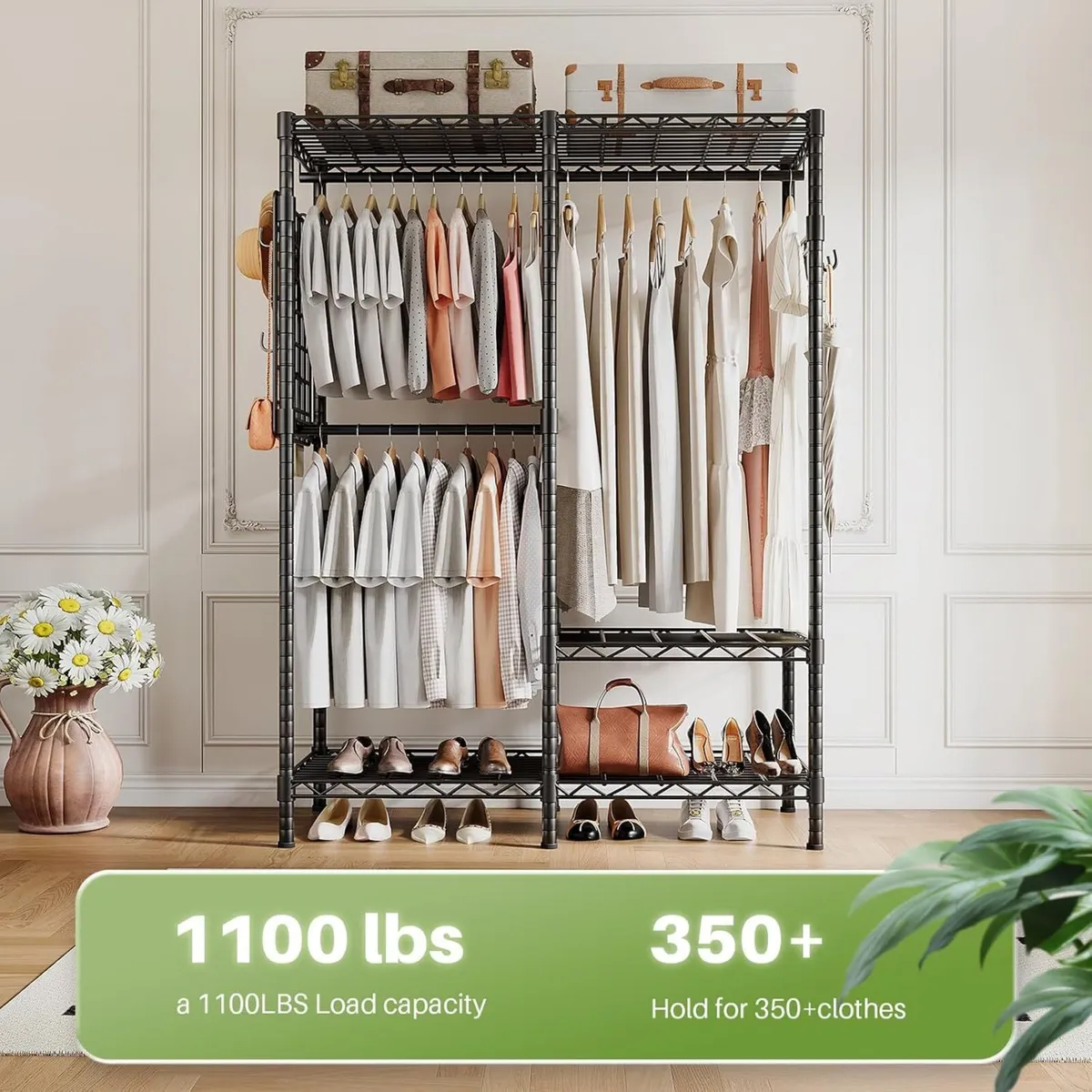 Open Wardrobe Closet Organizer - 117.5x43x193.5cm - Image 3