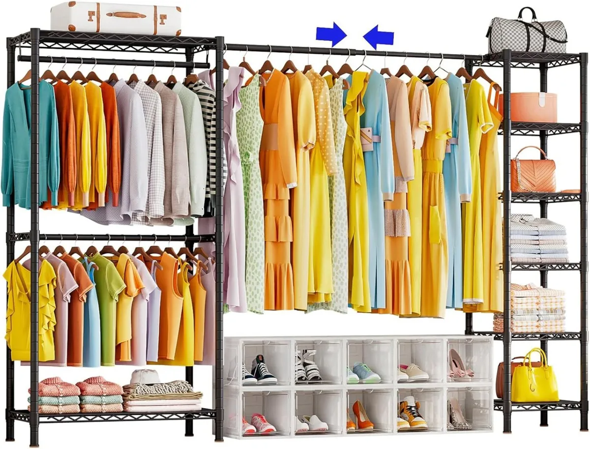 Extendable Clothes Rails Heavy Duty Clothing - Image 1