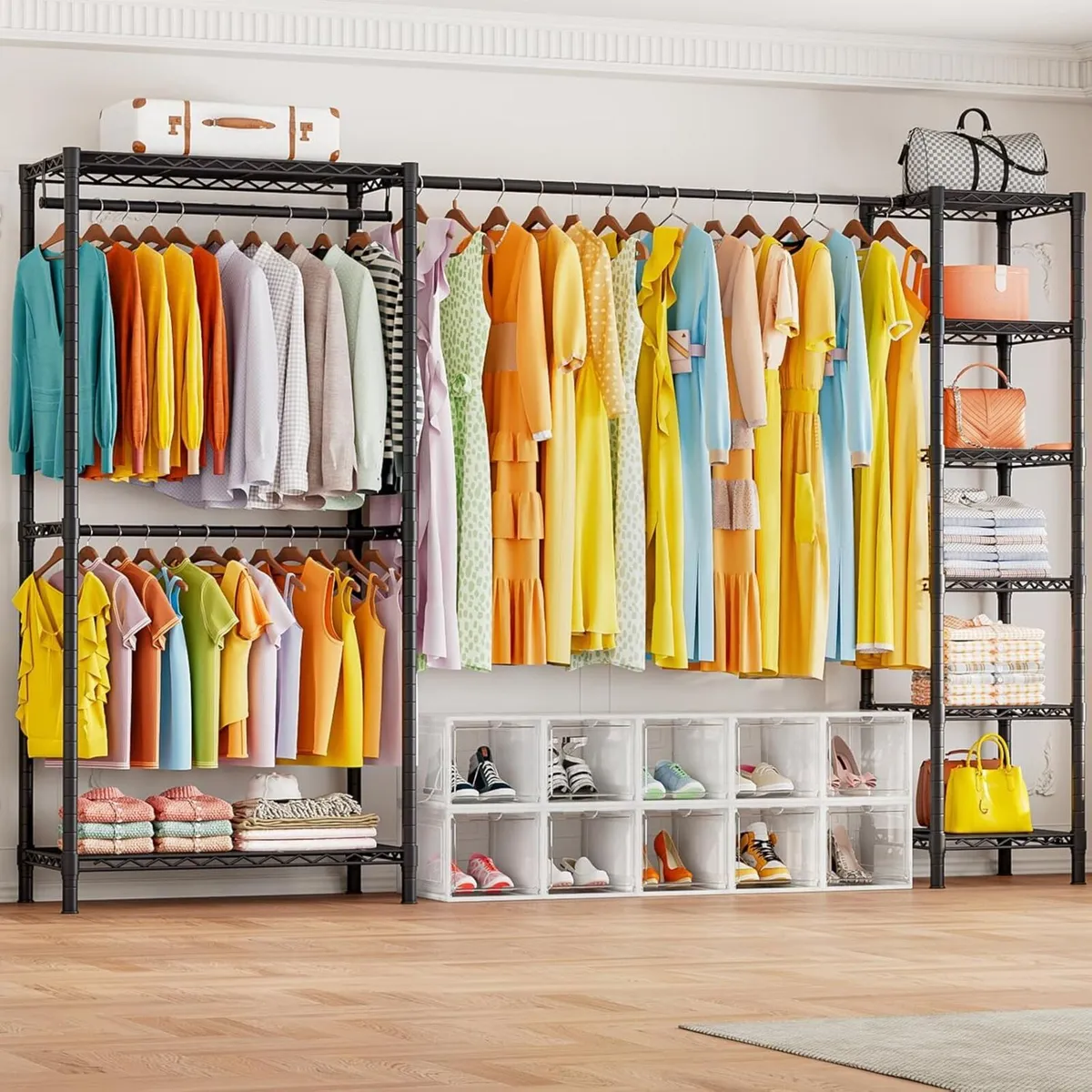 Extendable Clothes Rails Heavy Duty Clothing - Image 2