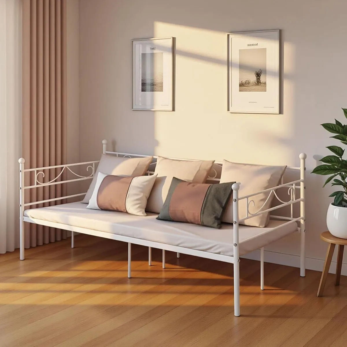 90 x 190cm Day Bed Frame Single with Headboard - Image 1