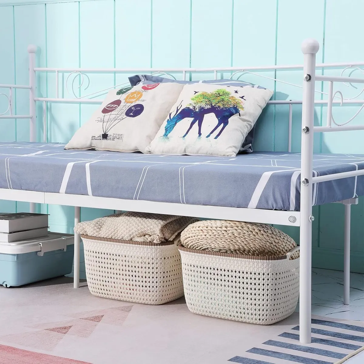 90 x 190cm Day Bed Frame Single with Headboard - Image 4