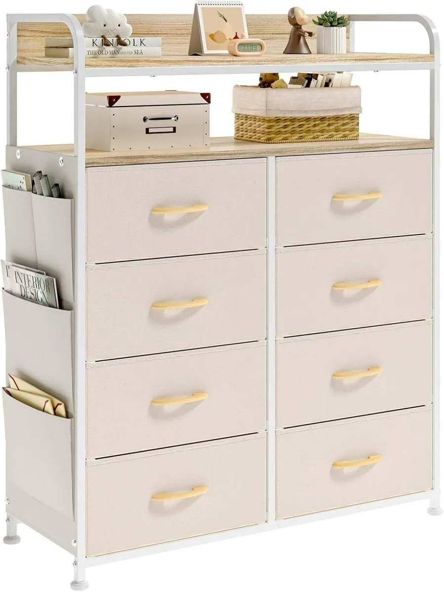 Chest of Drawer Bedroom Dresser with 8 Fabric - Image 1