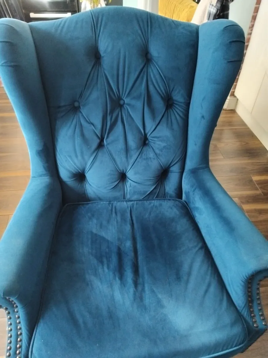 Chesterfield wingback armchairs - Image 1