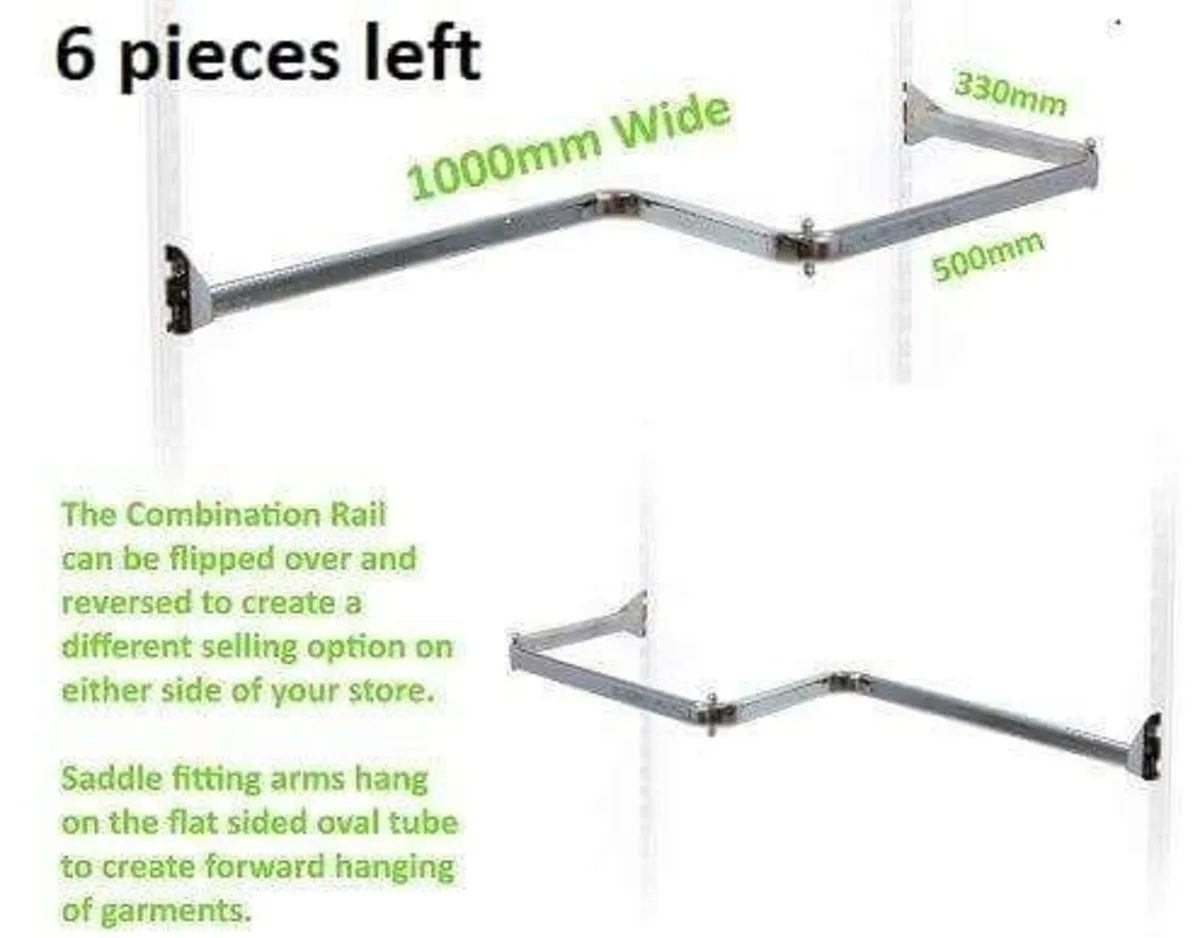 chrome wall rail like new COMBINATION RAIL