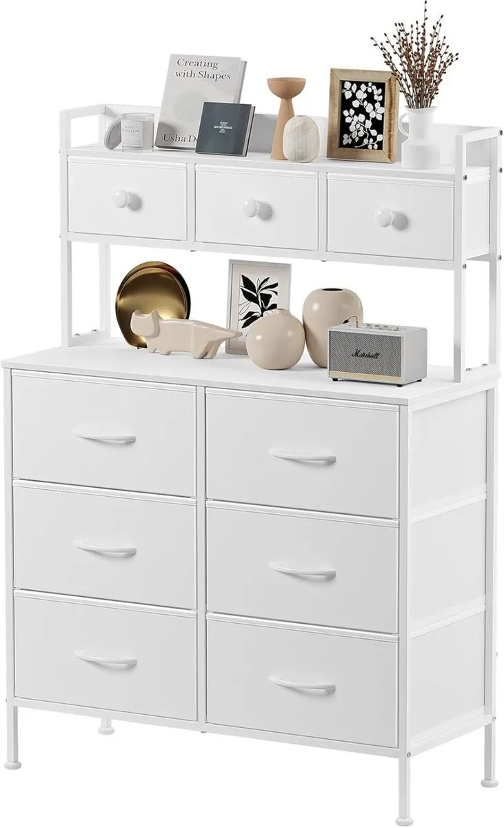 Chest of Drawers 9-Drawer Bedroom Cabinet with - Image 1