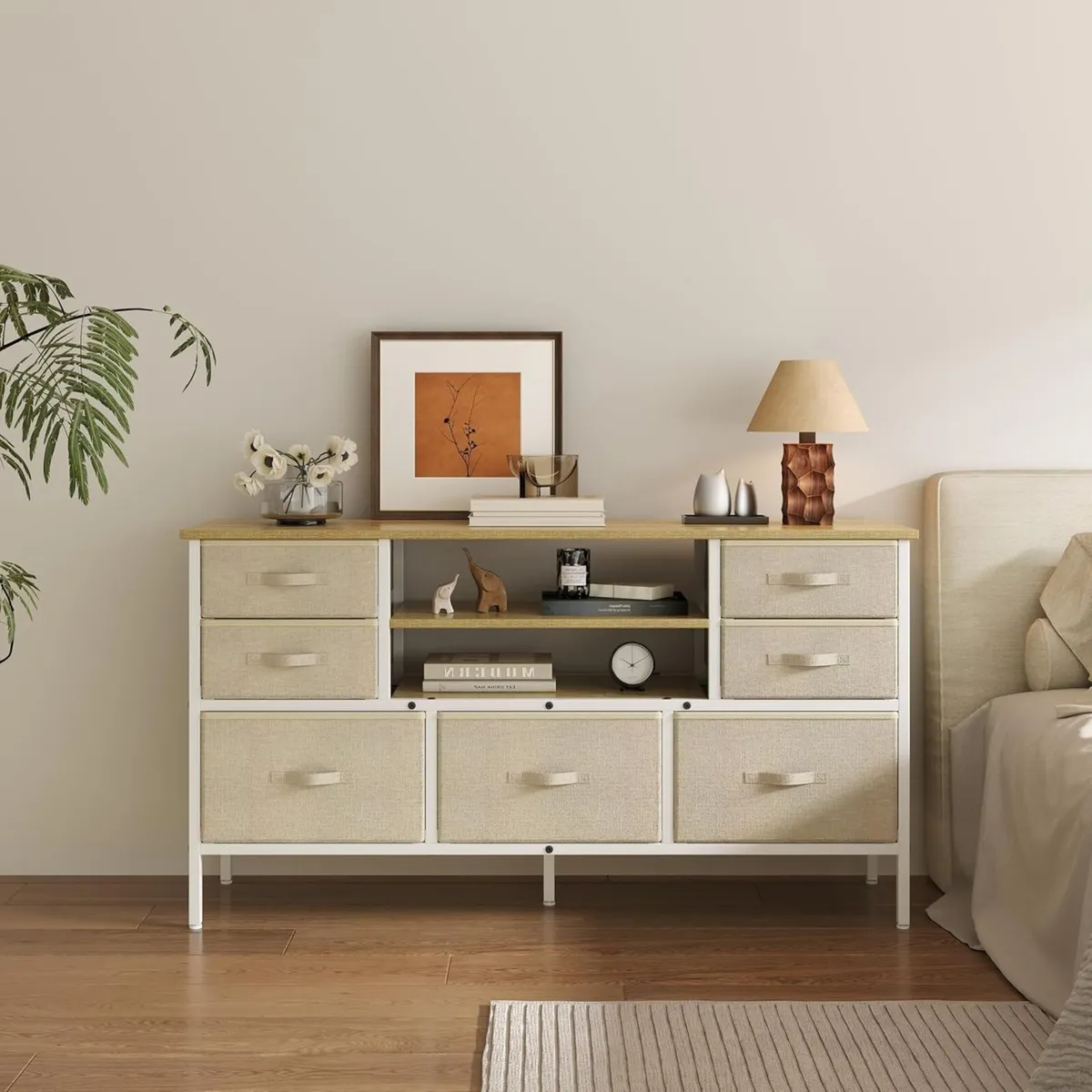 Chest of Drawers with 7 Sturdy Furniture Fabric - Image 1