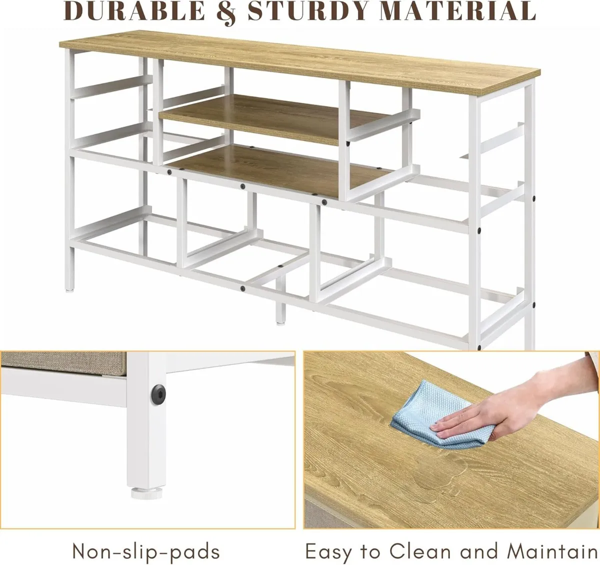 Chest of Drawers with 7 Sturdy Furniture Fabric - Image 4