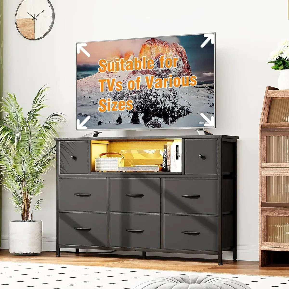 Chest of Drawers with Power Outlets and LED - Image 2