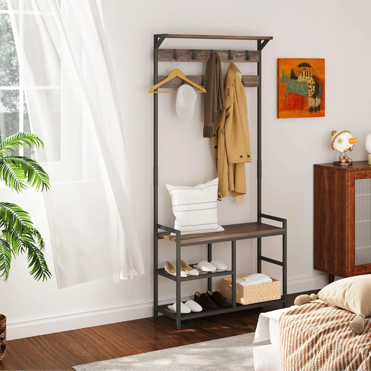 Hallway Coat Stand Industrial Rack free standing - Image 2