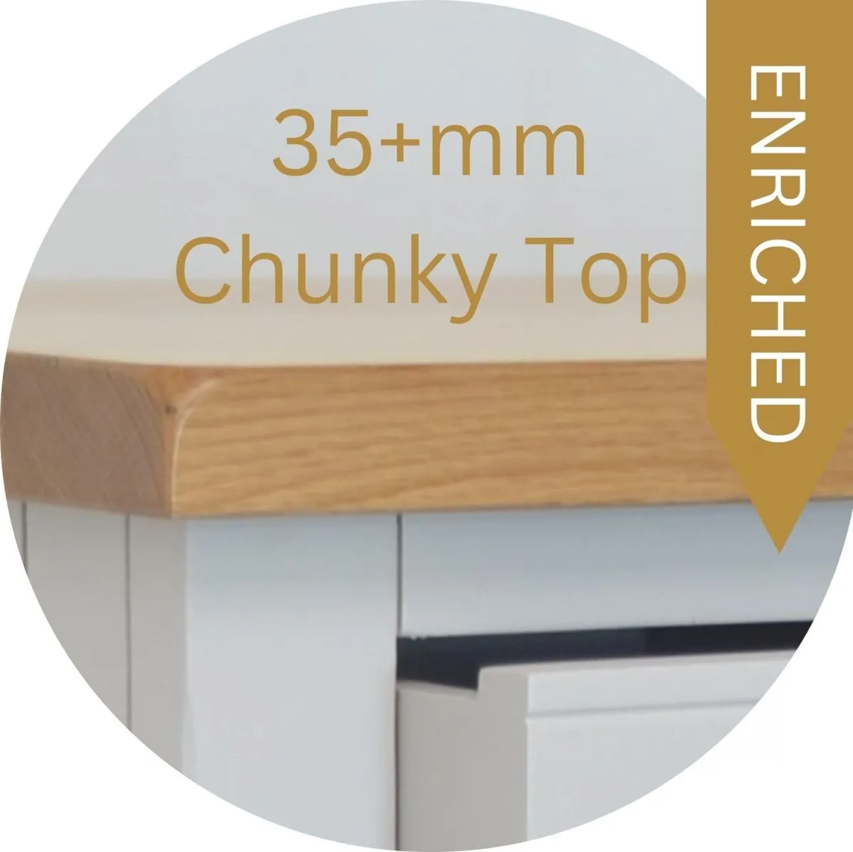 urniture Painted Grey Bedside Table 3 Drawers - Image 4