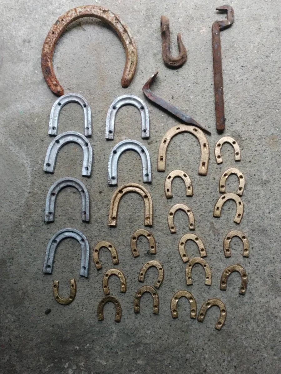 Vintage metal shoes and bits