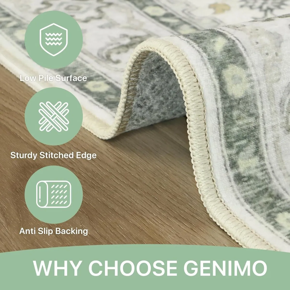 Machine Washable Rugs Living Room 160x230cm - Image 2