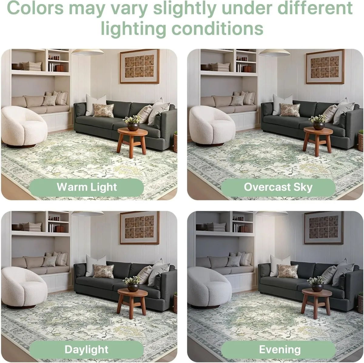 Machine Washable Rugs Living Room 160x230cm - Image 4