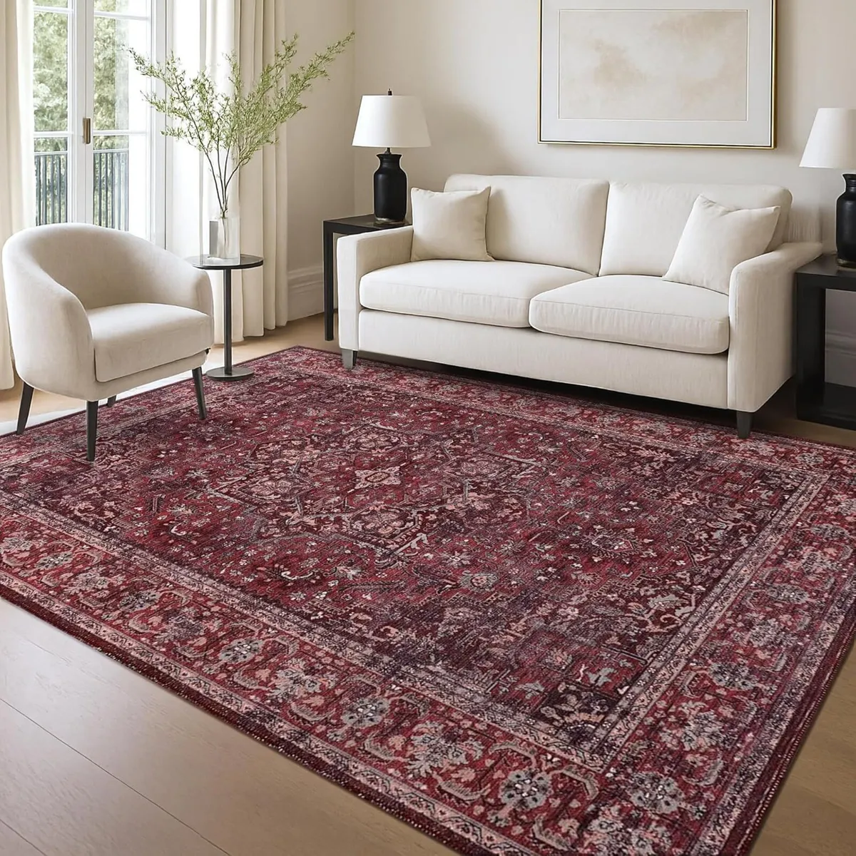 Machine Washable Area Rug for Living Room 160x230 - Image 1