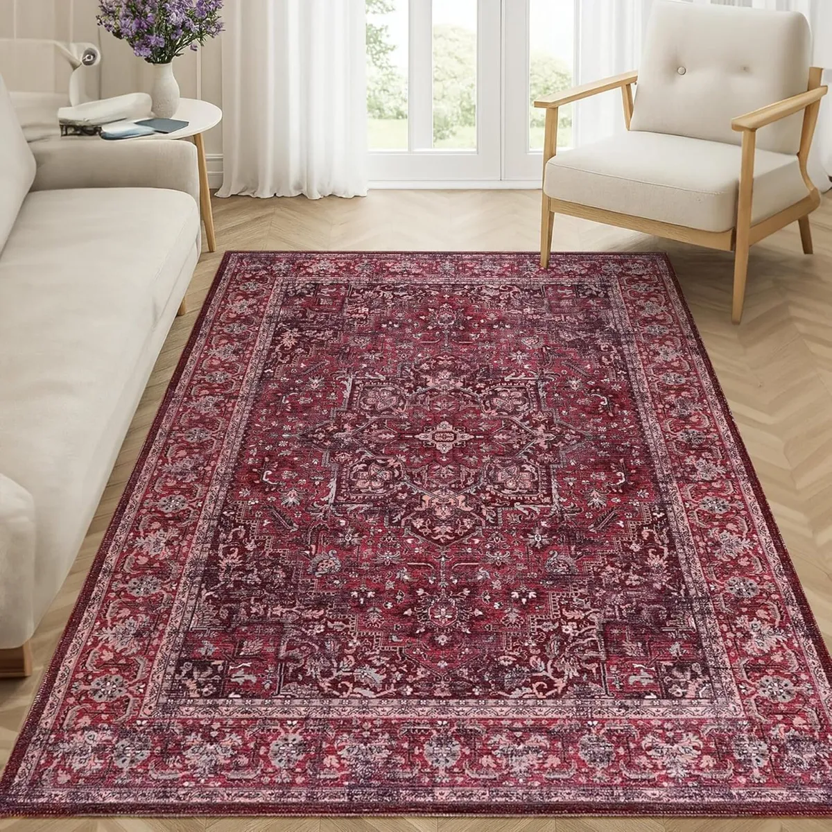 Machine Washable Area Rug for Living Room 160x230 - Image 2