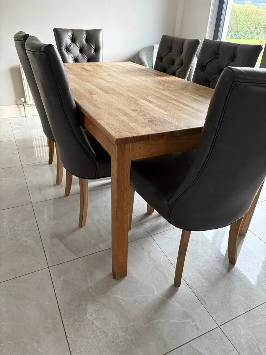 Kitchen Dining Table and 6 Chairs - Image 2