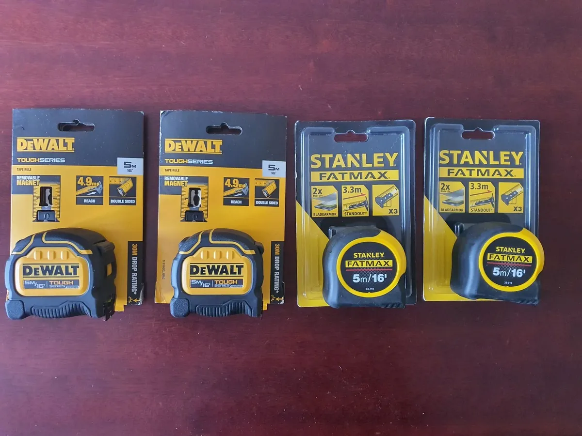 Dewalt / Stanley Wide Blade Measure Tapes - Image 1
