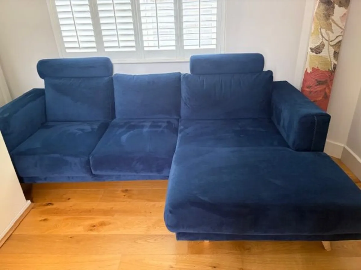 Three seater sofa with extended foot rest - Image 1