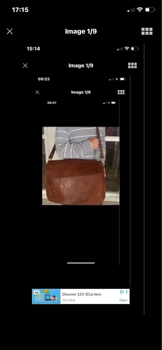 Extra Large Leather Messenger Bag - Image 1