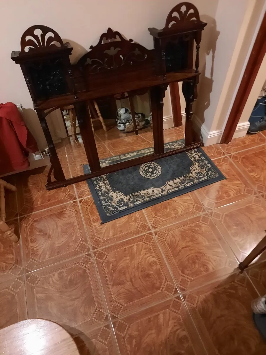 Antique Overmantle - Image 3