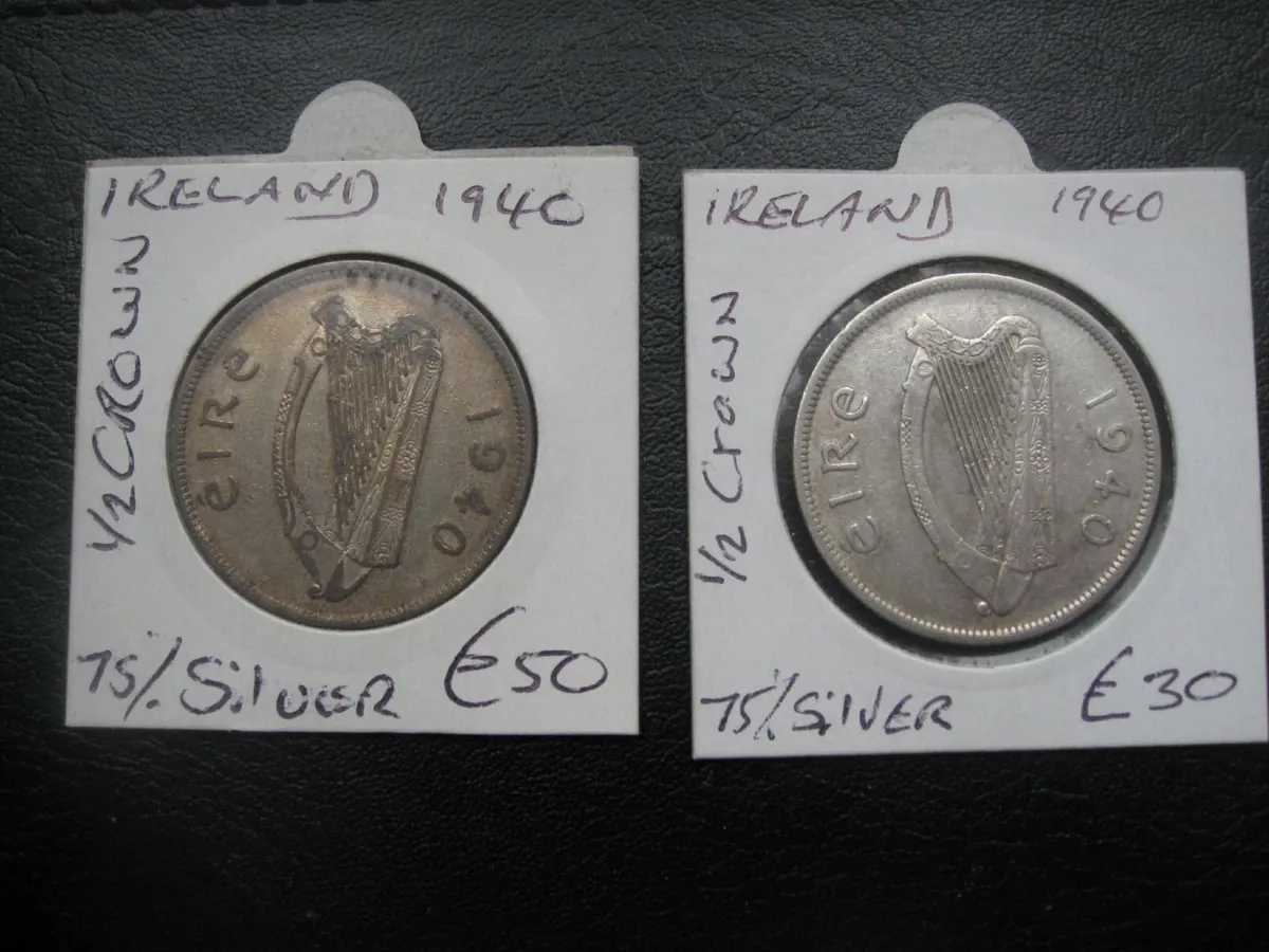 Irish Half Crowns 1940's - Various Prices - Image 2