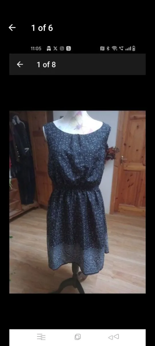 New look inspire Black dress. Elasticated waist Li - Image 1