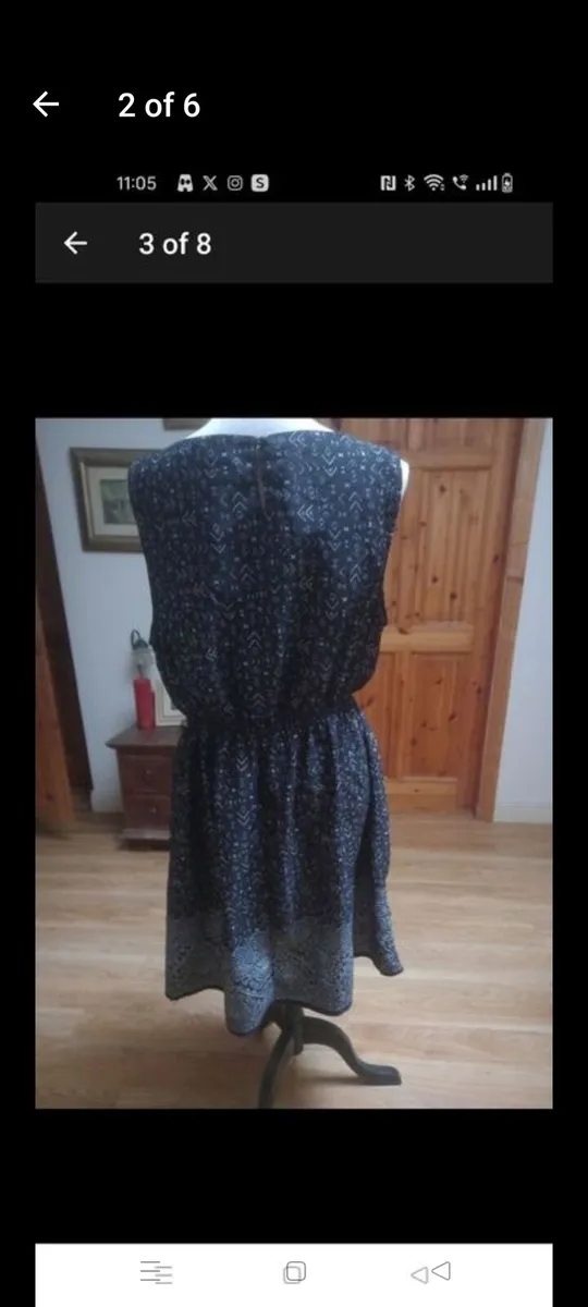 New look inspire Black dress. Elasticated waist Li - Image 2