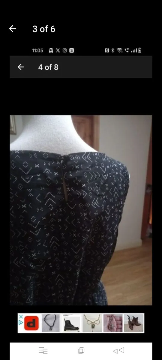 New look inspire Black dress. Elasticated waist Li - Image 3