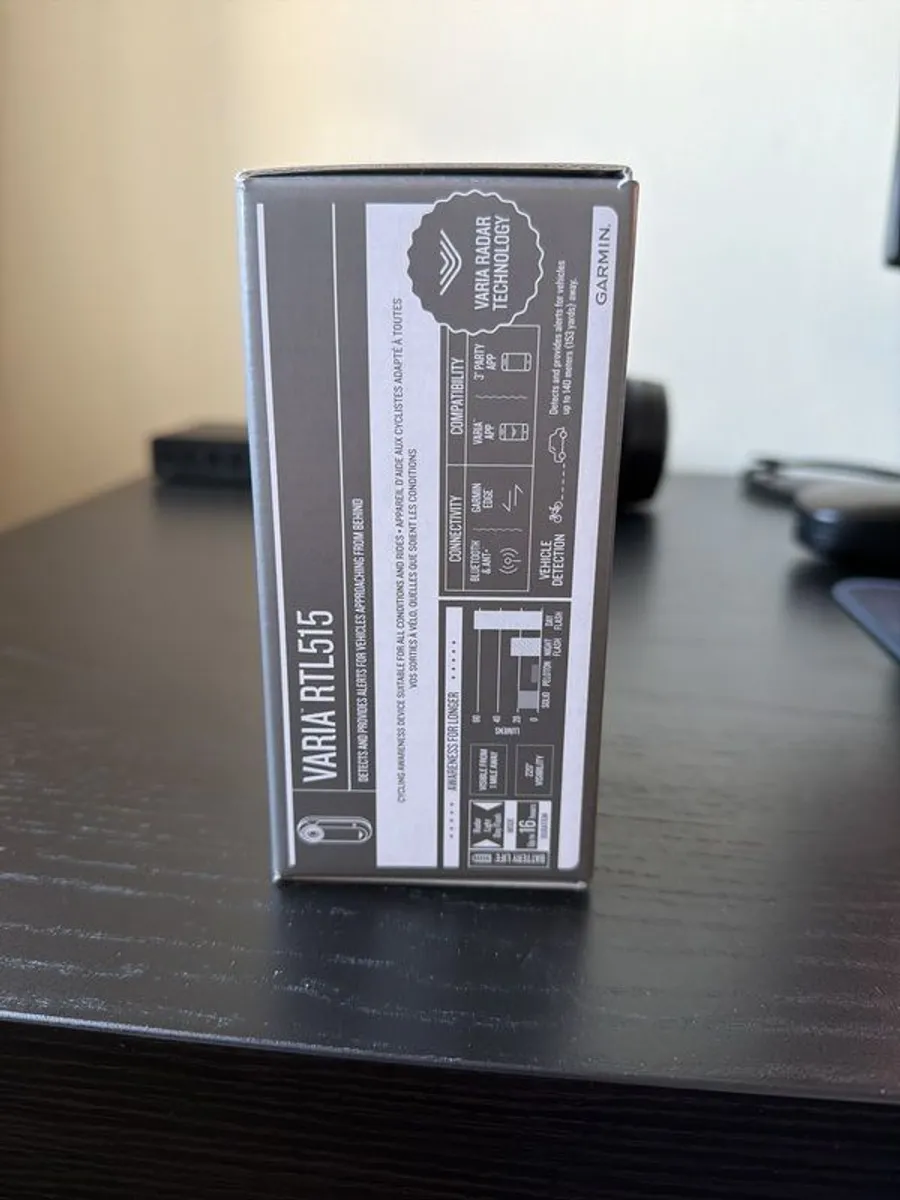 Garmin Varia RTL515 Rearview Radar & Tail Light | Boxed | Like New - Image 2