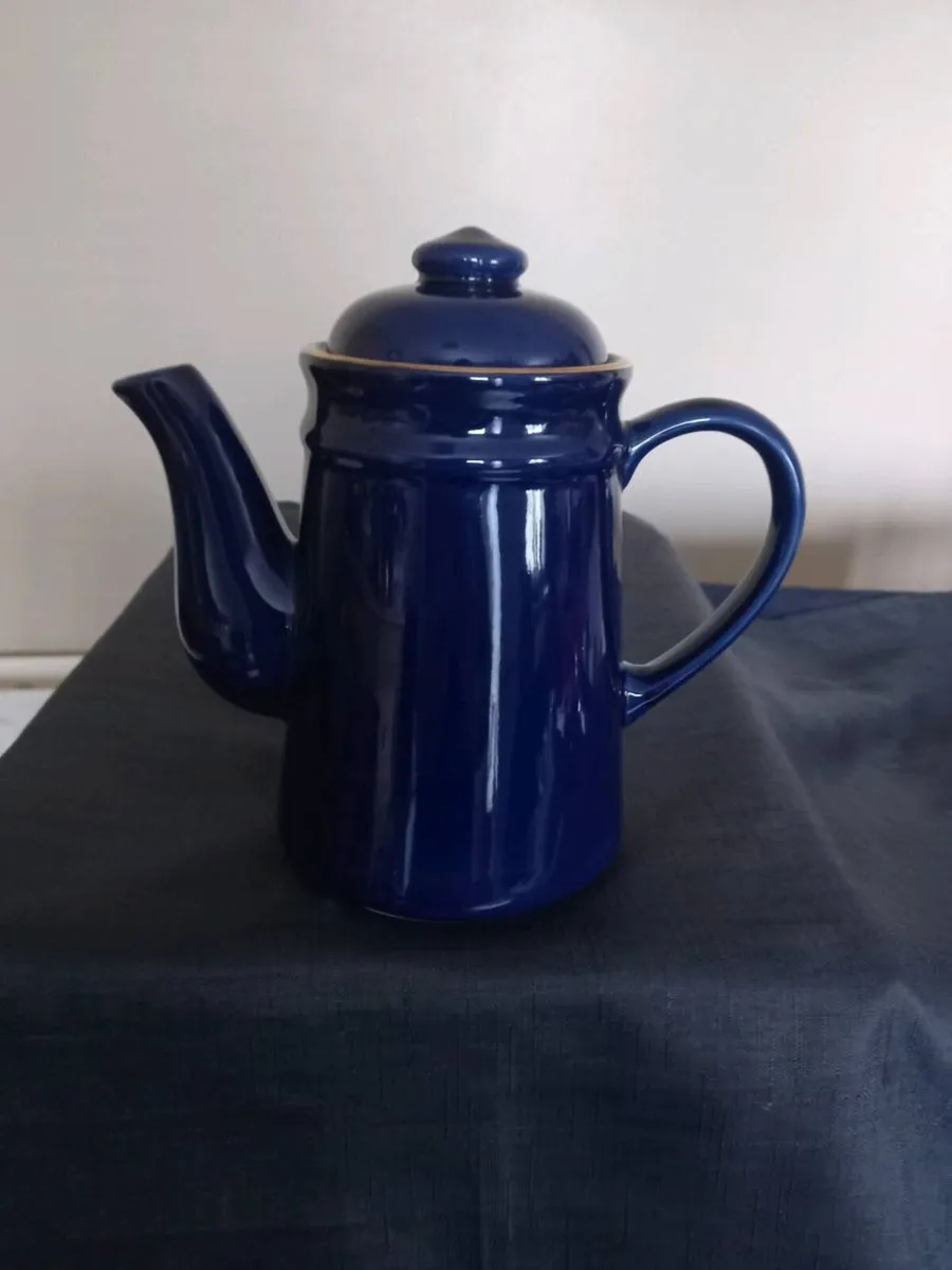Cobalt Blue Ceramic Teapot - Image 2