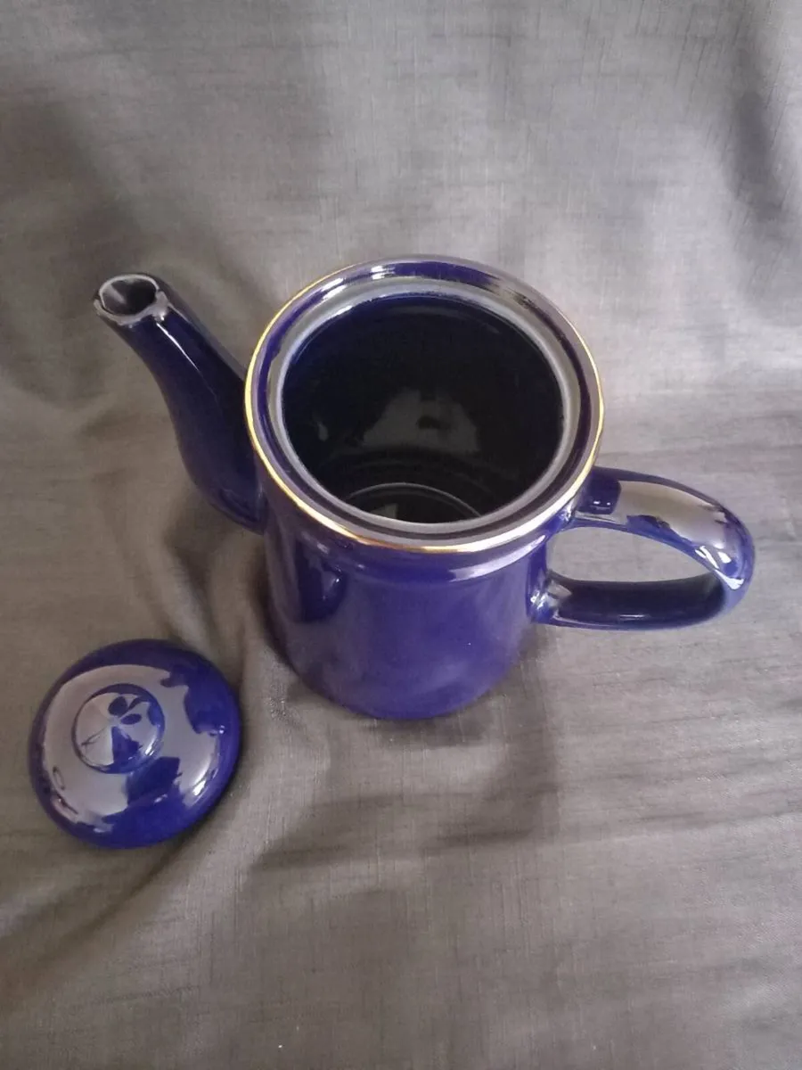 Cobalt Blue Ceramic Teapot - Image 3