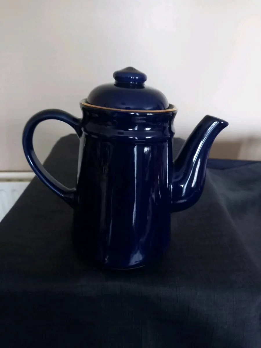 Cobalt Blue Ceramic Teapot - Image 1