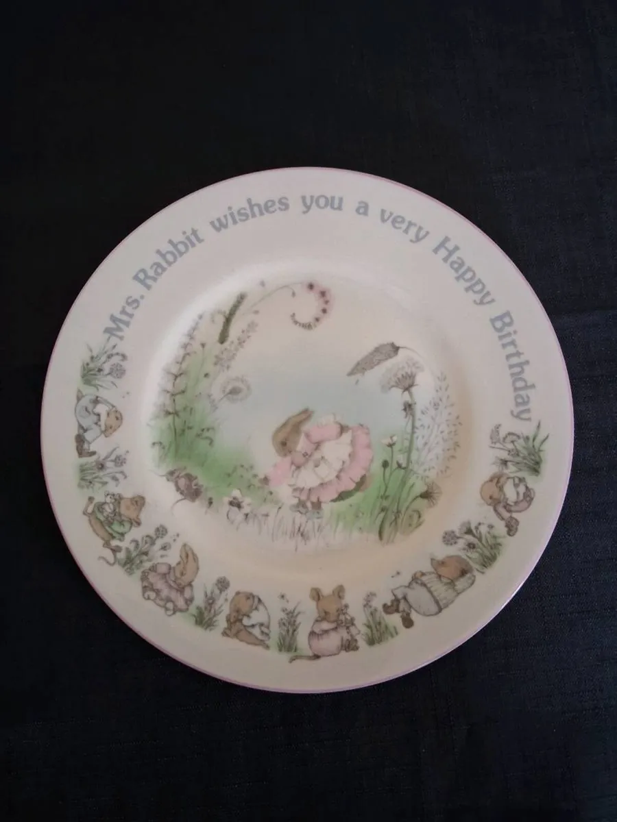 Mrs Rabbit Birthday Plate - Image 1